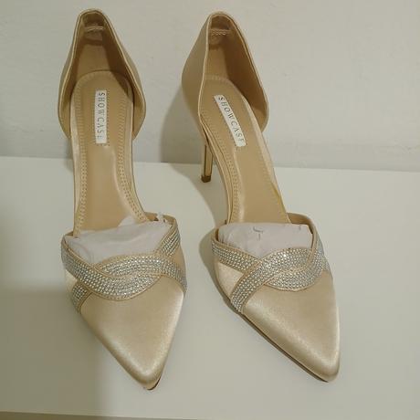 Slávnostné béžovo-zlaté lodičky, 39