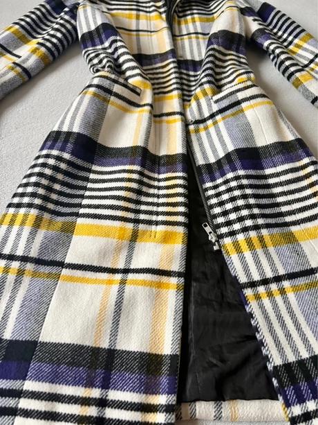 Elegantný károvaný kabát, esmara,xs