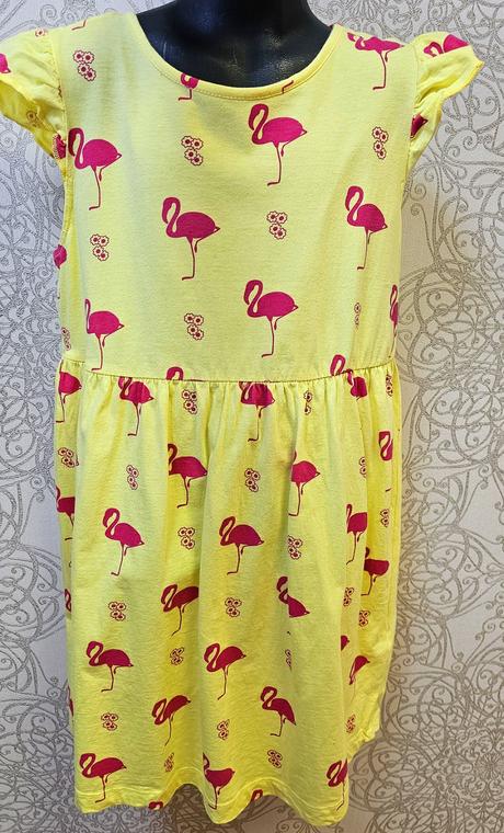 Letné šaty s plameniakmi, bonprix,158