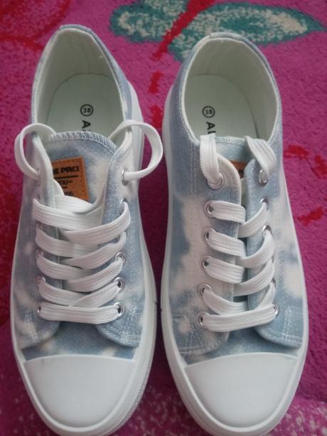 Tenisky vyvýšené riflovy vzhľad na platforme, alpine pro,38