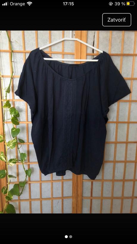 Modré bavlnené tričko, 4xl