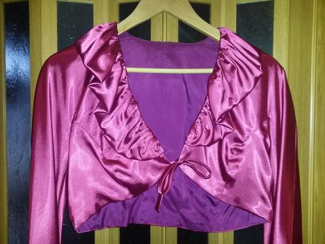 Cyklaménové spoločenské šaty šité na mieru veľ. 40, 42