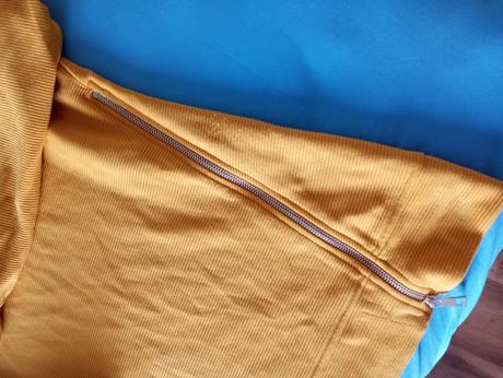 Žltá mikina zips bokom, xl
