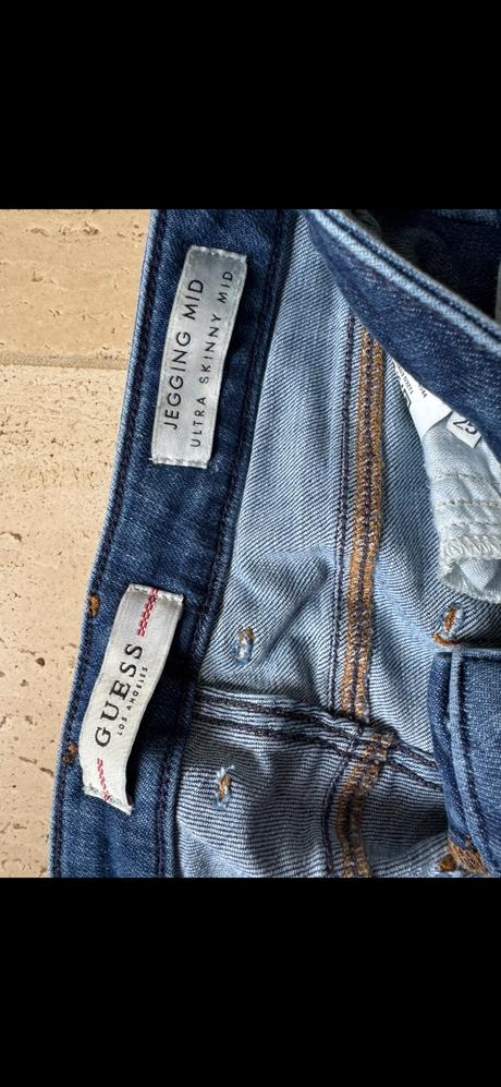 Modré skinny džíny guess, guess,xs