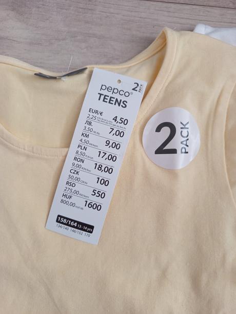 Nové tričká s krátkym rukávom, pepco,158