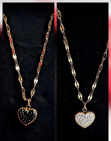Obojstranné srdiečok s retiazkou, 