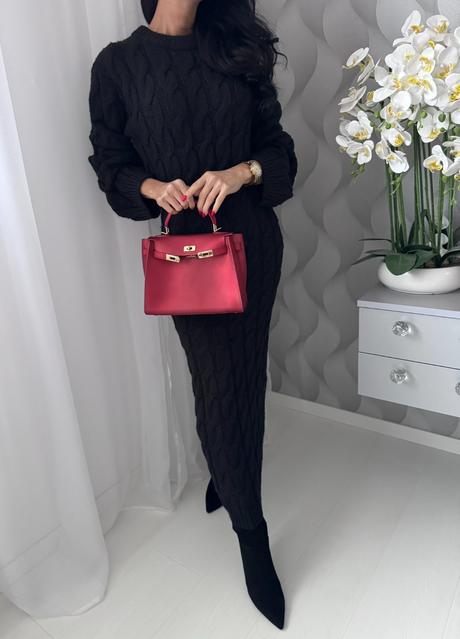 H&m - pletené dlhé šaty, h&m,xs