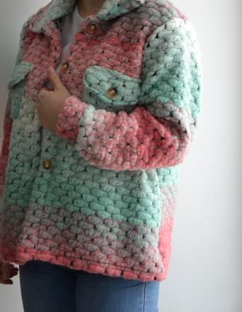 Dúhovaný kabát - vrchná košeľa,