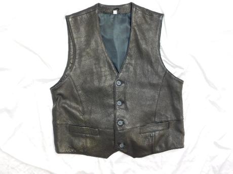 Panska kvalitna kožena vesta, l