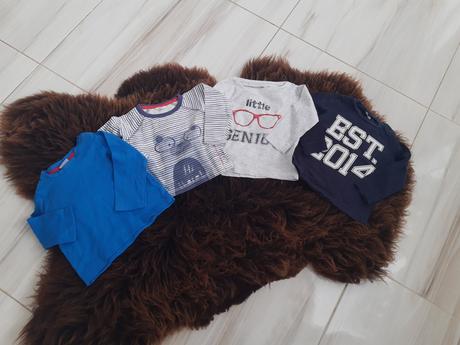 4x detské tričko s dlhým rukávom 80, 80