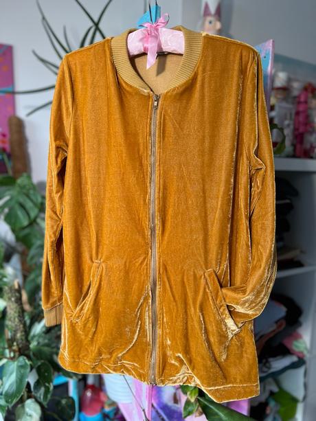 Dlhšia mikina na zips, xs