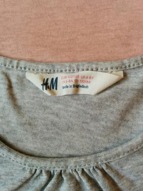 Dve dievčenské tričká, h&m,122