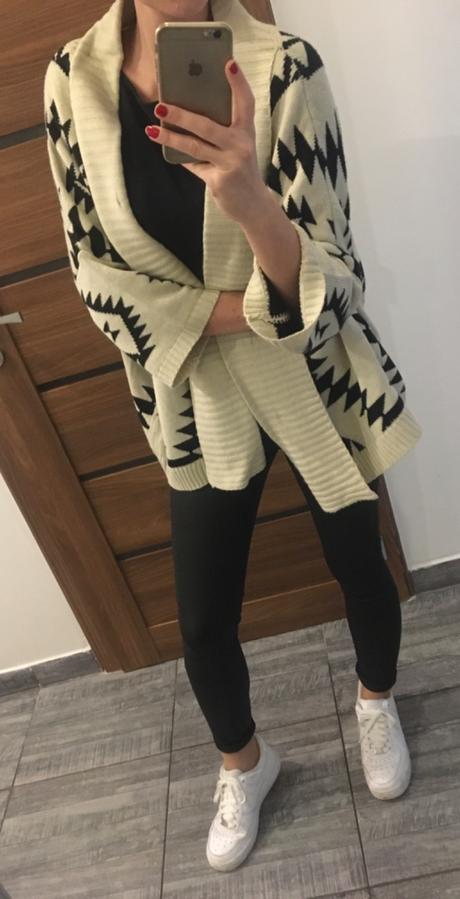 Vzorovany kardigan, s