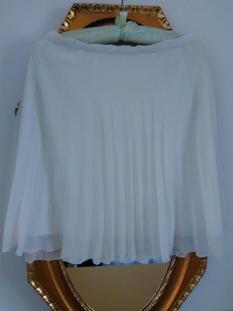 Biela plisovaná sukňa, orsay,38