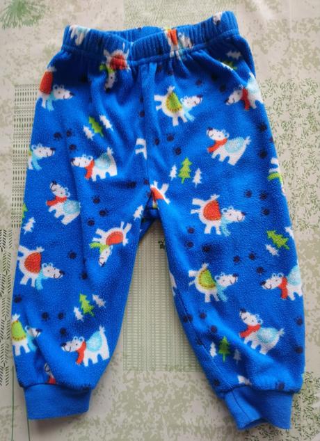 Modré fleesové tepláky s motívom, early days, early days,80