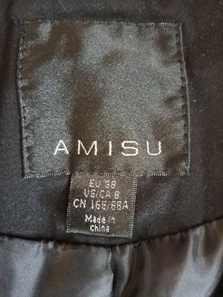 Čierne sako so zipsami, amisu,38