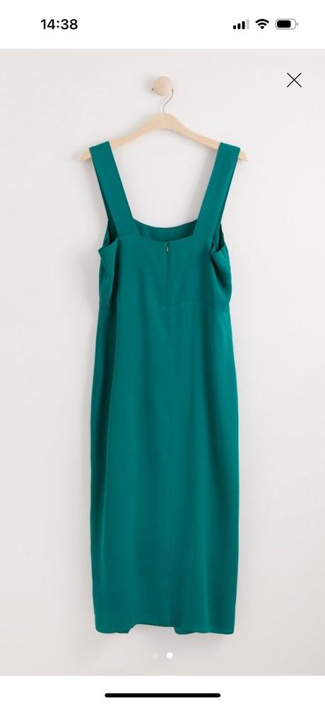 Viskozove saty lindex s predným razporkom, lindex,36