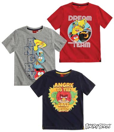 Angry birds tričko s krátkym rukávom 3ks, disney,116