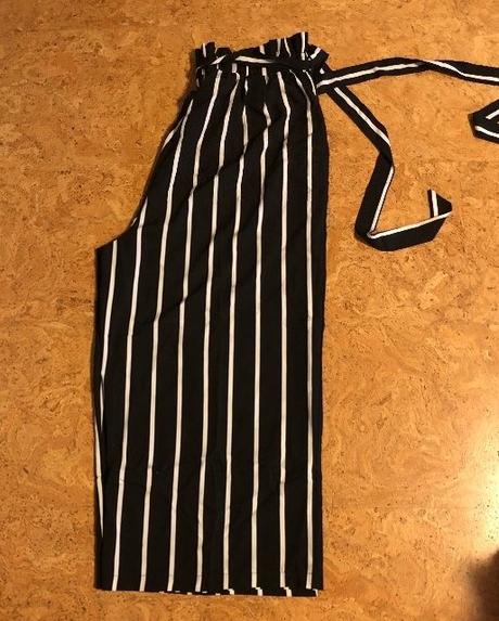 Letné prúžkované nohavice s opaskom pre moletku, xxxl