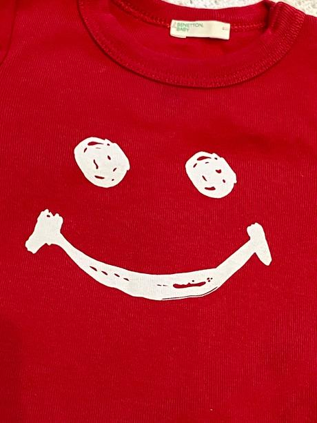 Chlapčenské tričko smiley červené benetton (62), benetton,62