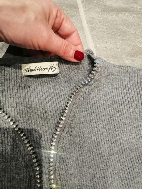 Sivé šaty ambitionfly so zipsom vo výstrihu,vs-m, m