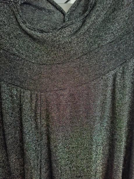 Šaty čierno strieborné, h&m,38