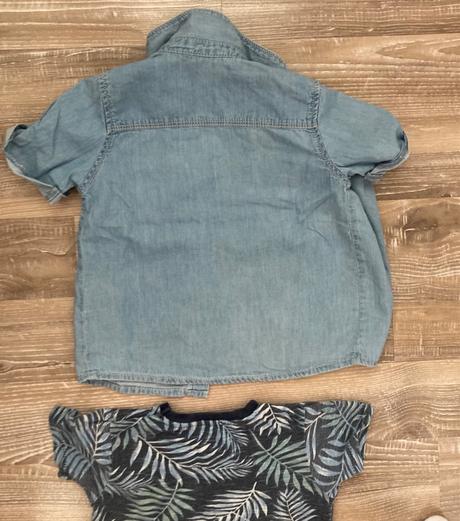 Chlapčenska riflova košela+tričko, 86–98