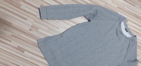 Sivá mikina pleteny vzor, s