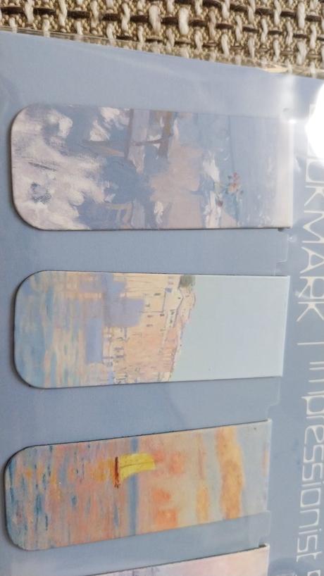 4 knizne magneticke zalozky impressionist, 