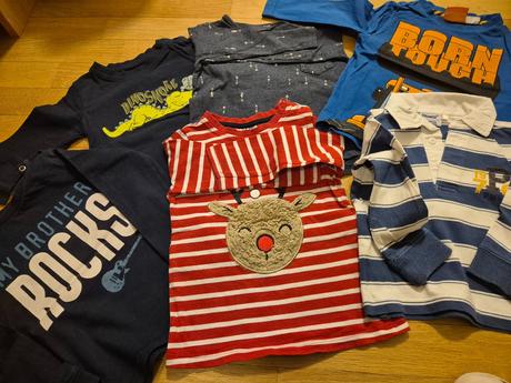 Balík trička dlhý rukáv 86/92, 86–98