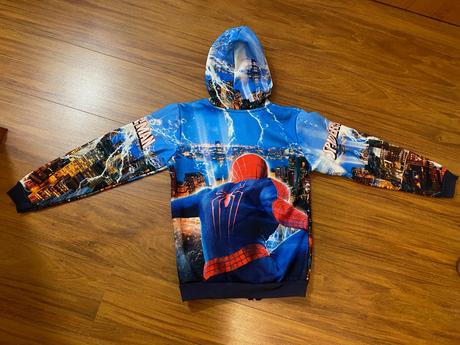 Nová mikina spiderman na zips s kapucňou, veľ. 176, marvel,176