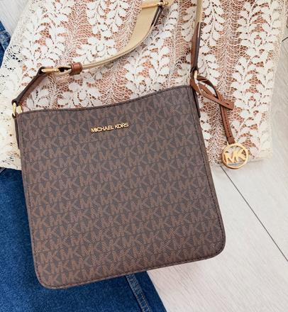 Michael kors messenger crossbody hnedá, originál, michael kors