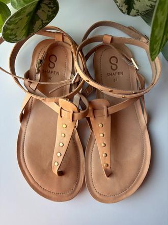 Shapen barefoot sandálky caliope natural, veľ.37, 37