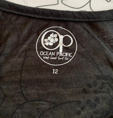 Tenké tielko s potlačou ocean pacifik v. m - 12, ocean pacific,m