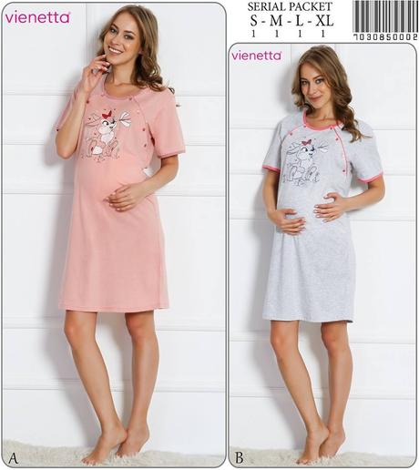 Materská nočná košeľa na kojenie bavlnená, vienetta secret,l / m / s / xl / xxl