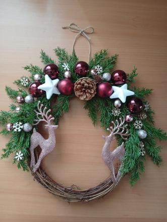 Vianočný veniec na dvere, 
