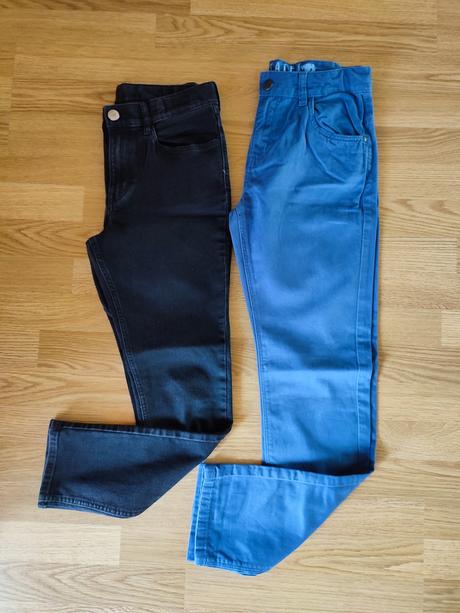 Dvoje nohavice 158/164-cena spolu, 158