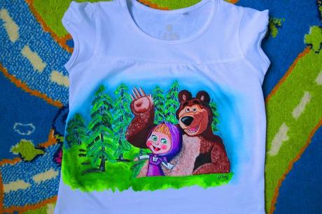 Ručne maľované tričko, 50 - 164