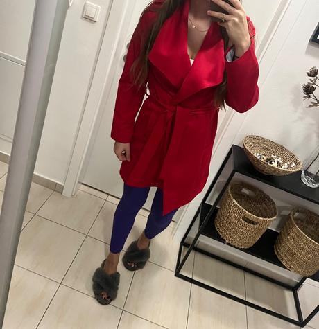 Červený prechodný kabátik, orsay,s