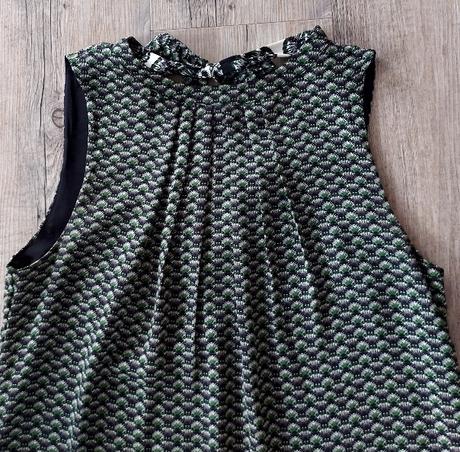 Tmavozelené vzorované šaty, h&m,42