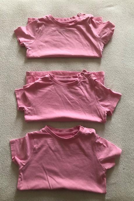 3 ružové tričká f&f, 86/92, f&f,92