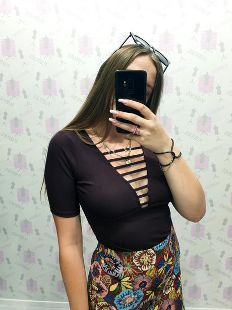Top s výstrihom s/m, h&m,s