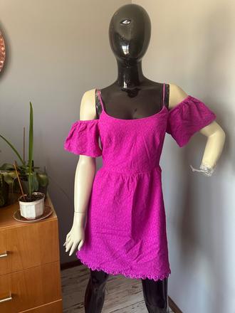 Ružové šaty, benetton,m