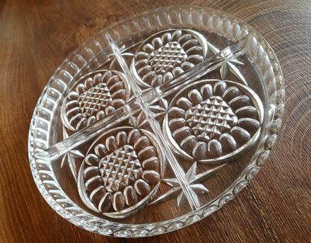 Sklenený servírovací podnos, 