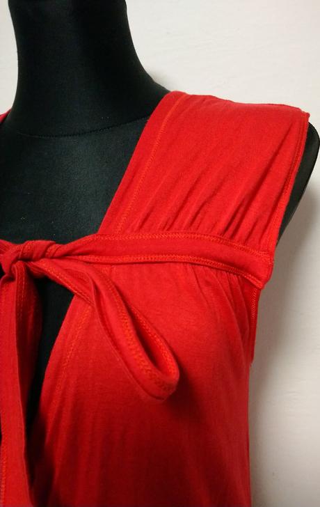 Dámsky červený elastický top, suction, s