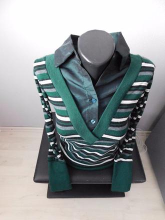 Dlhší košeľový sveter s/m, s