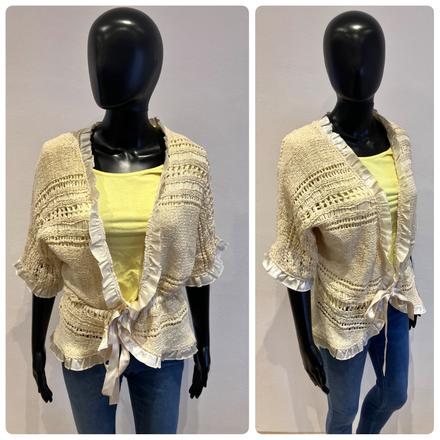 Dámsky béžový sveter krátky rukáv (46), george,xxl