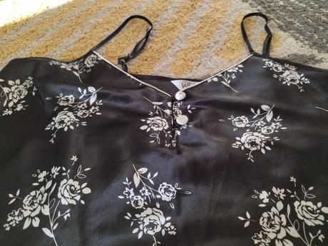 Saténové kvetinkové tielko s/m, s