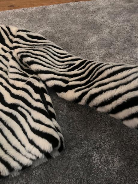 Kabát z umelej kožušiny, h&m,s