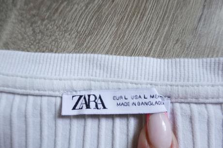 Vrúbkované tričko zara, zara,l